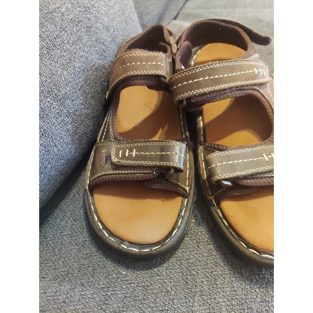 Propet Jordy Men's Sandal,‎ Coffee Bean, Size 12 M(D) Leather Upper Summer Shoes